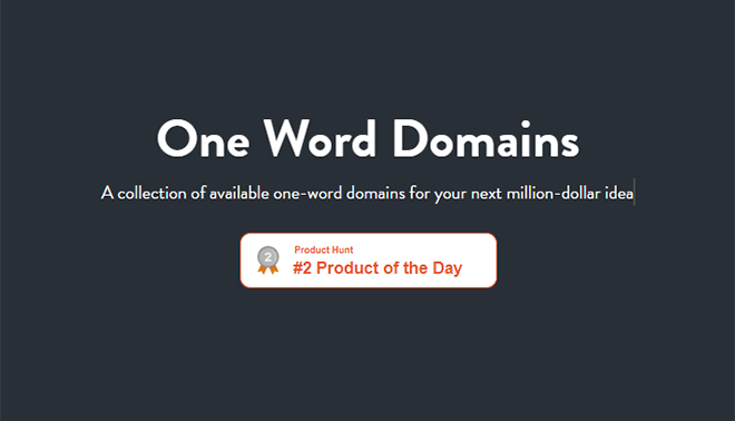 Новый сайт подыскивает доступные доменные имена, состоящие из одного слова