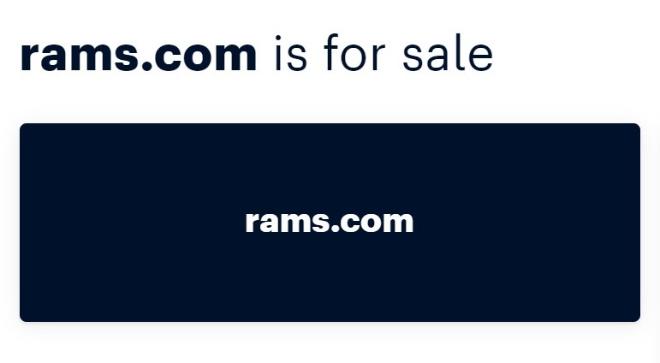 Домен Rams.com выставлен на продажу за полмиллиона долларов
