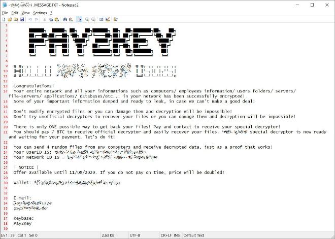 Новый шифровальщик Pay2Key зашифровывает корпоративные сети в течение часа 
